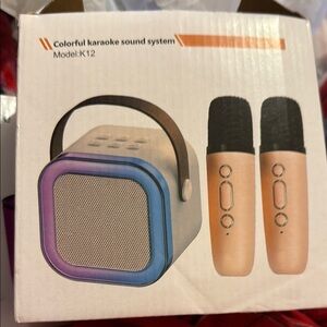 K12 Colorful Karaoke Sound System - Blue and Black